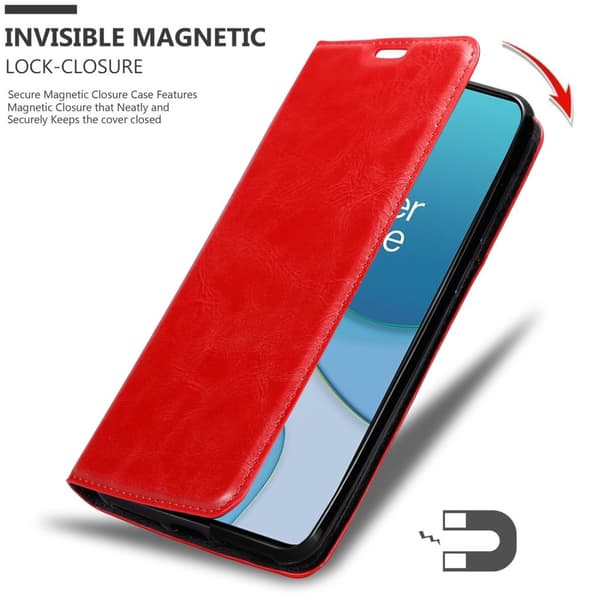 Lommebokdeksel til OnePlus 8T Deksel med magnetisk lukking, stativfunksjon og kortlomme