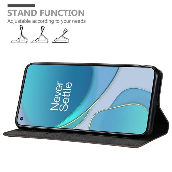 Lommebokdeksel til OnePlus 8T Deksel med magnetisk lukking, stativfunksjon og kortlomme