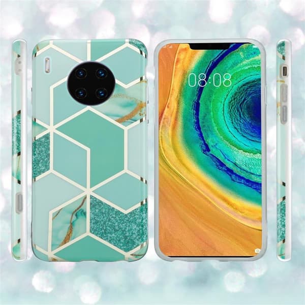 Huawei MATE 30 PRO Suojakotelo Suojakuori valmistettu TPU silikoni kuvio mosaiikki