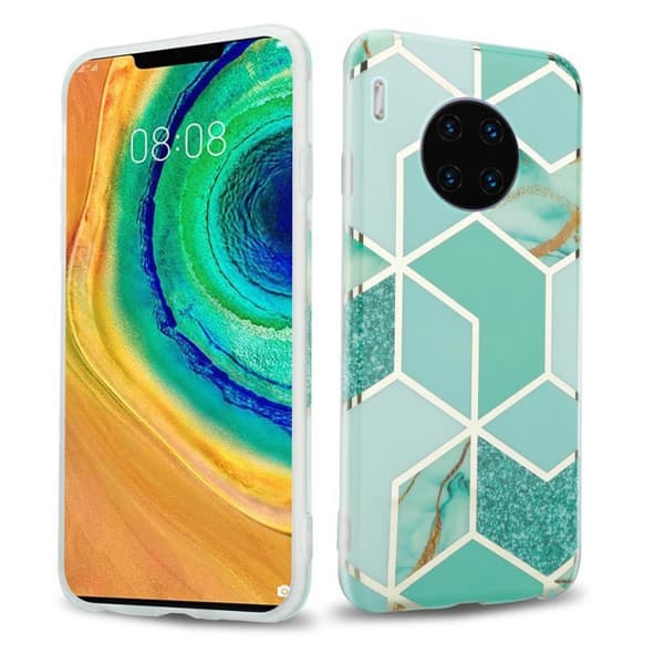 Huawei MATE 30 PRO Suojakotelo Suojakuori valmistettu TPU silikoni kuvio mosaiikki