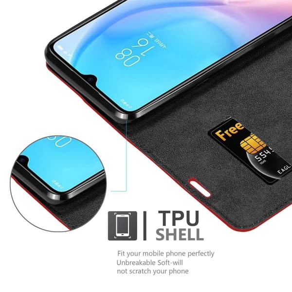 Xiaomi Mi 9 LITE Fodral Skal Plånboksfodral Case med magnetisk stängning, ståfunktion och kortficka