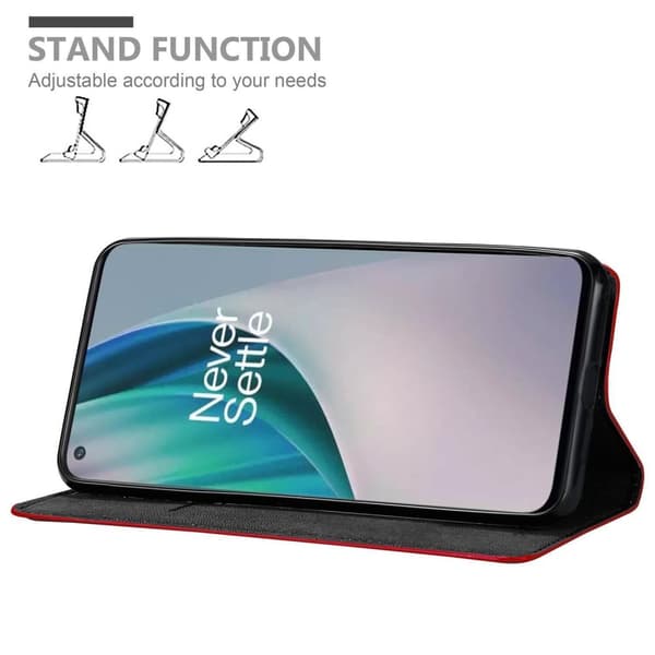 OnePlus Nord N10 5G Fodral Skal Plånboksfodral Case med magnetisk stängning, ståfunktion och kortficka