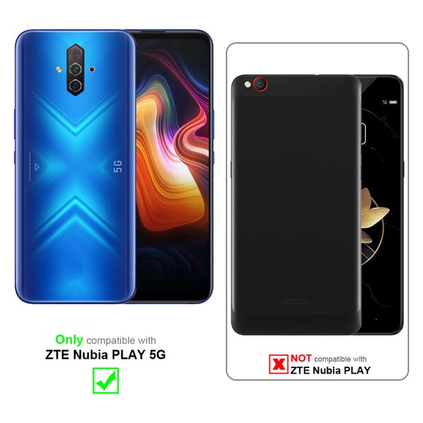 Lommebokdeksel til ZTE Nubia PLAY 5G Deksel med magnetisk lukking, stativfunksjon og kortlomme
