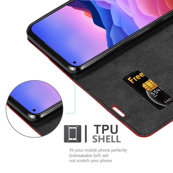 Lommebokdeksel til ZTE Blade V2020 Deksel med magnetisk lukking, stativfunksjon og kortlomme