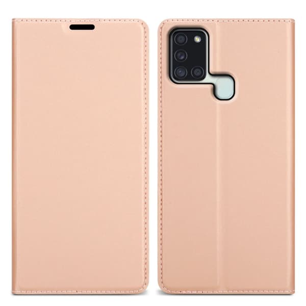 Deksel til Samsung Galaxy A21s Lommebokdeksel med magnetisk lukking, stativfunksjon og kortlomme