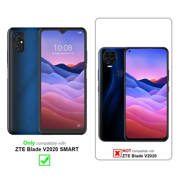 ZTE Blade V2020 SMART Suojakotelo Suojakuori Lompakkokotelo Matkapuhelinkotelo jossa magneettisuljenta, jalusta-toiminto ja korttitasku