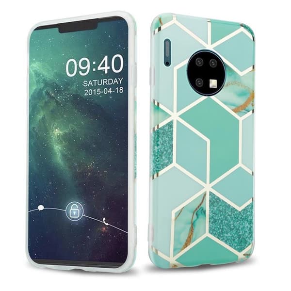 Lommebokdeksel til Huawei MATE 30 Deksel av TPU-silikon med mosaikkmønster