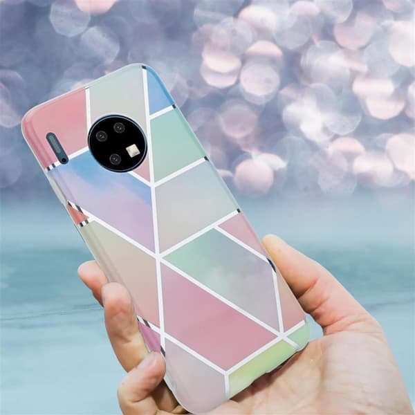 Lommebokdeksel til Huawei MATE 30 Deksel av TPU-silikon med mosaikkmønster