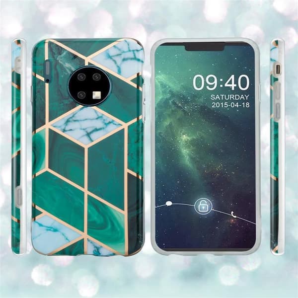Lommebokdeksel til Huawei MATE 30 Deksel av TPU-silikon med mosaikkmønster