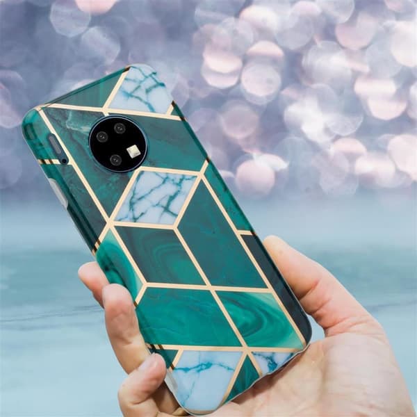 Lommebokdeksel til Huawei MATE 30 Deksel av TPU-silikon med mosaikkmønster
