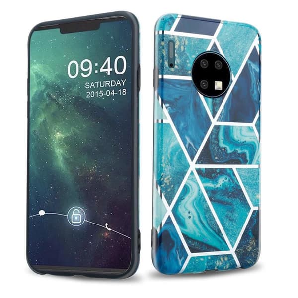 Lommebokdeksel til Huawei MATE 30 Deksel av TPU-silikon med mosaikkmønster