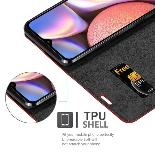Samsung Galaxy A10s / M01s Suojakotelo Suojakuori Lompakkokotelo Matkapuhelinkotelo jossa magneettisuljenta, jalusta-toiminto ja korttitasku