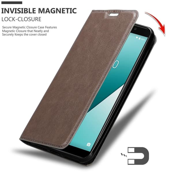 Lommebokdeksel til WIKO Y61 Deksel med magnetisk lukking, stativfunksjon og kortlomme