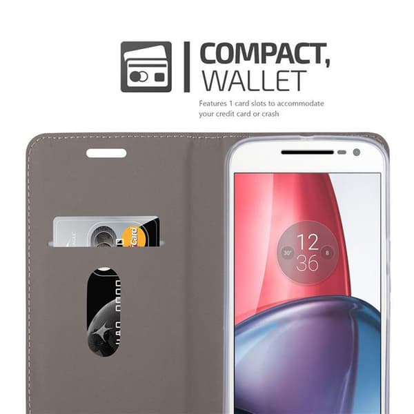 Motorola MOTO G4 / G4 PLUS Suojakotelo Suojakuori Lompakkokotelo Matkapuhelinkotelo jossa magneettisuljenta, jalusta-toiminto ja korttitasku
