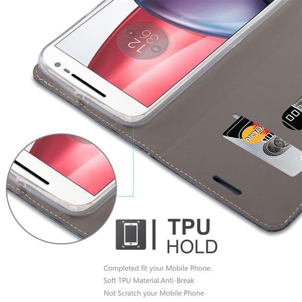 Motorola MOTO G4 / G4 PLUS Suojakotelo Suojakuori Lompakkokotelo Matkapuhelinkotelo jossa magneettisuljenta, jalusta-toiminto ja korttitasku