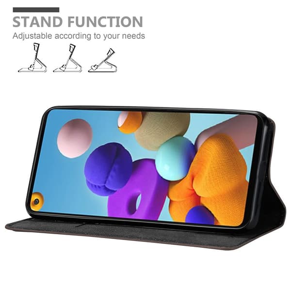 Samsung Galaxy A21s Fodral Skal Plånboksfodral Case med magnetisk stängning, ståfunktion och kortficka
