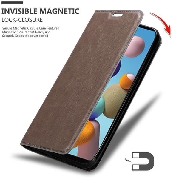 Lommebokdeksel til Samsung Galaxy A21s Deksel med magnetisk lukking, stativfunksjon og kortlomme