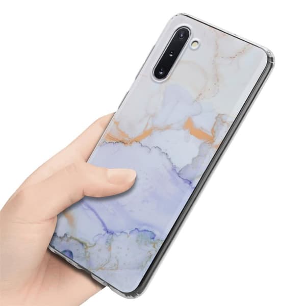 Lommebokdeksel til Samsung Galaxy NOTE 10 Deksel av TPU-silikon med mosaikkmønster