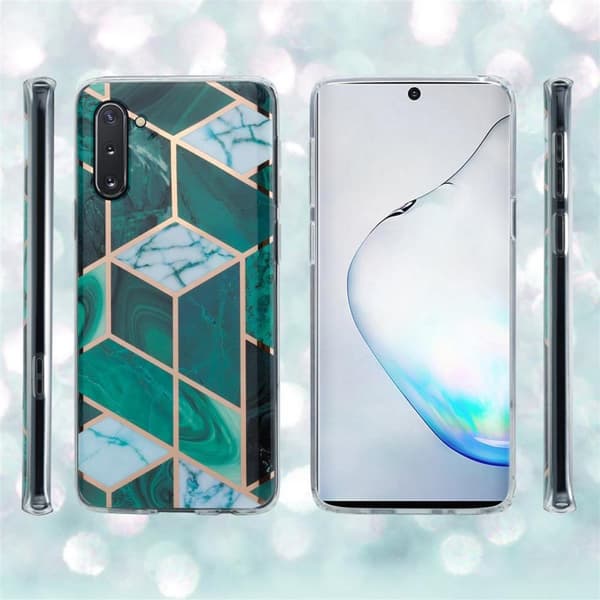 Lommebokdeksel til Samsung Galaxy NOTE 10 Deksel av TPU-silikon med mosaikkmønster