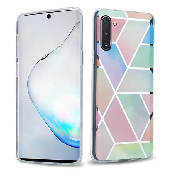 Lommebokdeksel til Samsung Galaxy NOTE 10 Deksel av TPU-silikon med mosaikkmønster
