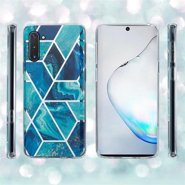 Lommebokdeksel til Samsung Galaxy NOTE 10 Deksel av TPU-silikon med mosaikkmønster