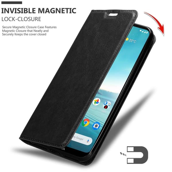 Lommebokdeksel til Nokia 3.4 Deksel med magnetisk lukking, stativfunksjon og kortlomme