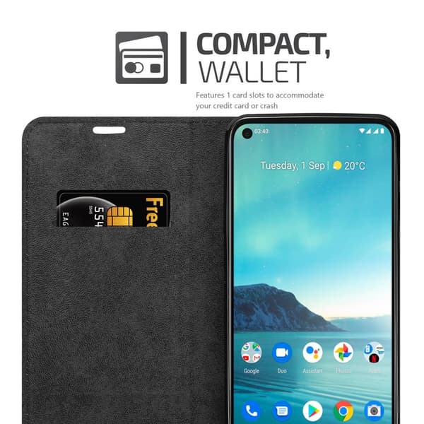 Lommebokdeksel til Nokia 3.4 Deksel med magnetisk lukking, stativfunksjon og kortlomme