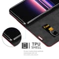 Miniatyrbilde 10 av 11: Lommebokdeksel til Sony Xperia 5 II Deksel med magnetisk lukking, stativfunksjon og kortlomme