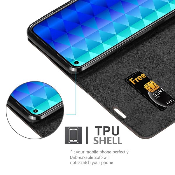 Honor 9C Suojakotelo Suojakuori Lompakkokotelo Matkapuhelinkotelo jossa magneettisuljenta, jalusta-toiminto ja korttitasku