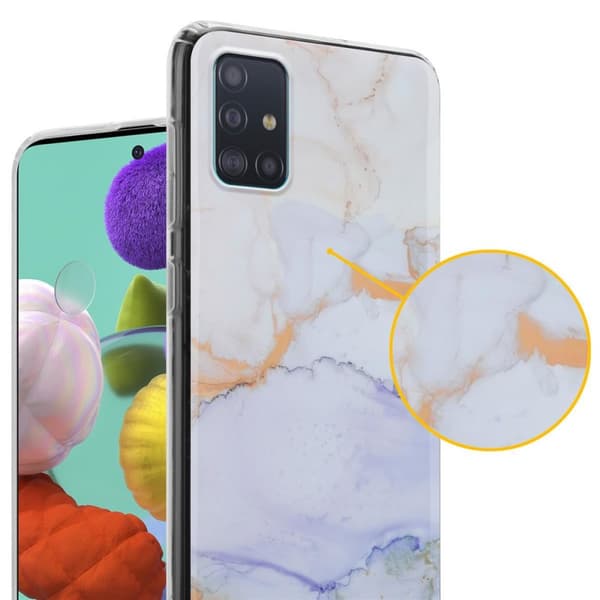 Samsung Galaxy A51 4G / M40s Suojakotelo Suojakuori valmistettu TPU silikoni kuvio mosaiikki