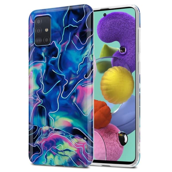 Samsung Galaxy A51 4G / M40s Suojakotelo Suojakuori valmistettu TPU silikoni kuvio mosaiikki