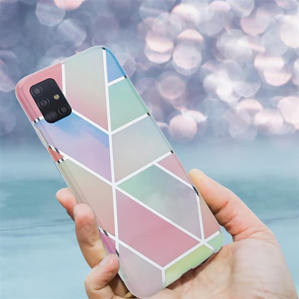 Samsung Galaxy A51 4G / M40s Suojakotelo Suojakuori valmistettu TPU silikoni kuvio mosaiikki