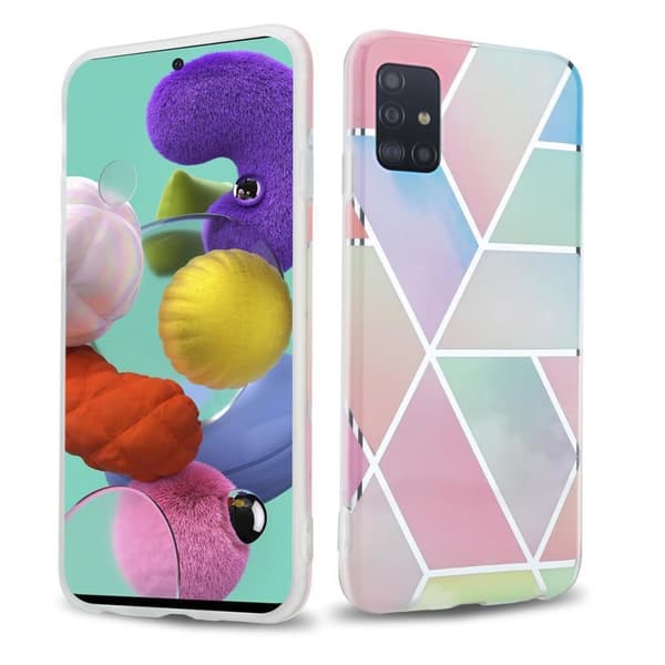 Samsung Galaxy A51 4G / M40s Suojakotelo Suojakuori valmistettu TPU silikoni kuvio mosaiikki