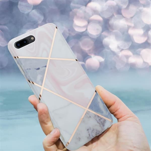 iPhone 7 PLUS / 7S PLUS / 8 PLUS Skal Fodral Mobilskydd av TPU-silikon med mosaikmönster