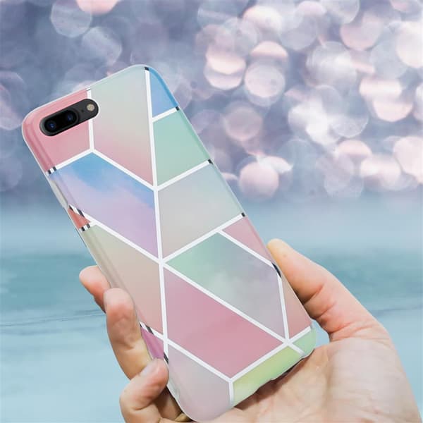 iPhone 7 PLUS / 7S PLUS / 8 PLUS Skal Fodral Mobilskydd av TPU-silikon med mosaikmönster