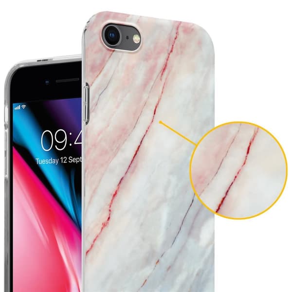Lommebokdeksel til iPhone 7 / 7S / 8 / SE 2020 Deksel av TPU-silikon med mosaikkmønster