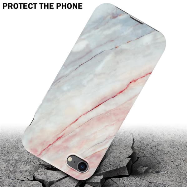 Lommebokdeksel til iPhone 7 / 7S / 8 / SE 2020 Deksel av TPU-silikon med mosaikkmønster