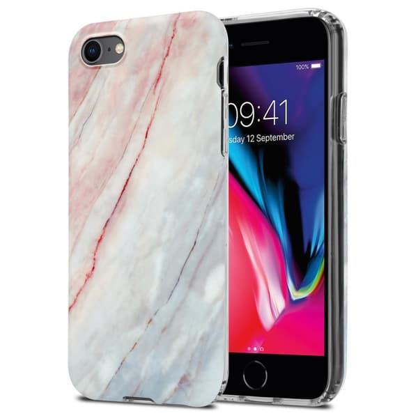 Lommebokdeksel til iPhone 7 / 7S / 8 / SE 2020 Deksel av TPU-silikon med mosaikkmønster
