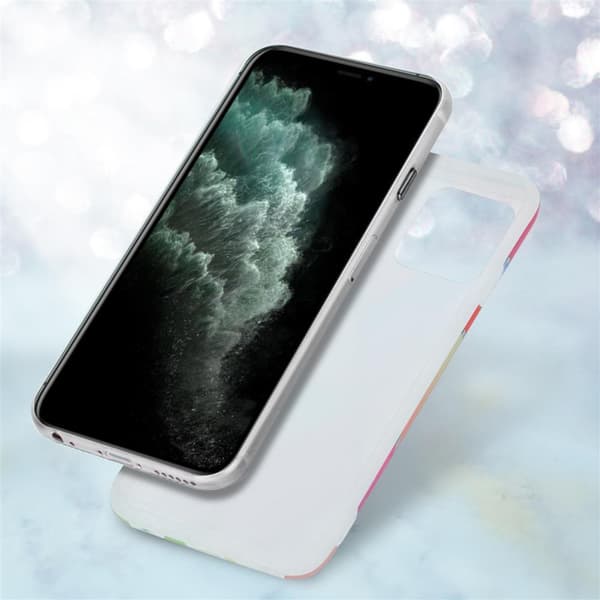 Lommebokdeksel til iPhone 12 MINI Deksel av TPU-silikon med mosaikkmønster