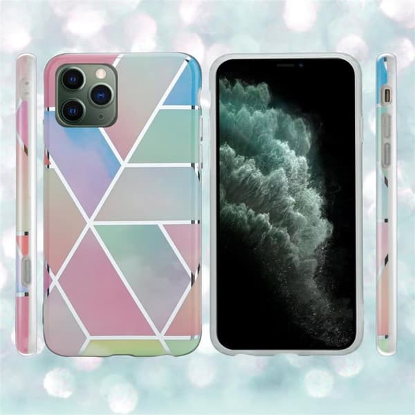 Lommebokdeksel til iPhone 12 MINI Deksel av TPU-silikon med mosaikkmønster