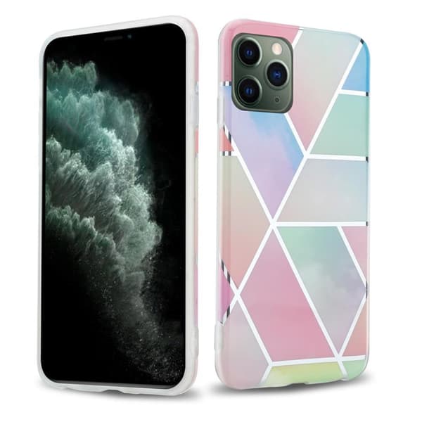 Lommebokdeksel til iPhone 12 MINI Deksel av TPU-silikon med mosaikkmønster