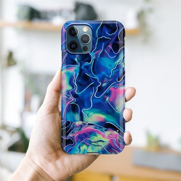Lommebokdeksel til iPhone 12 PRO MAX Deksel av TPU-silikon med mosaikkmønster