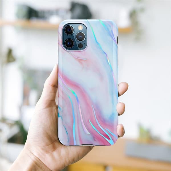 Lommebokdeksel til iPhone 12 PRO MAX Deksel av TPU-silikon med mosaikkmønster