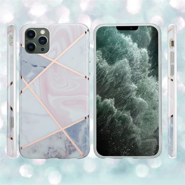 Apple iPhone 12 PRO MAX Suojakotelo Suojakuori valmistettu TPU silikoni kuvio mosaiikki