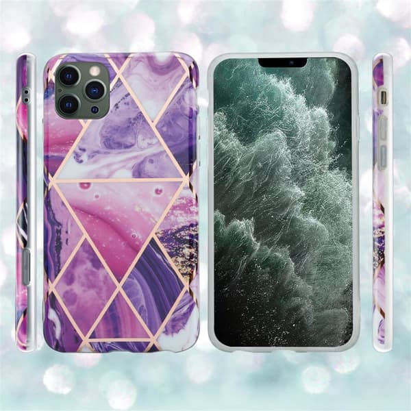 Apple iPhone 12 PRO MAX Suojakotelo Suojakuori valmistettu TPU silikoni kuvio mosaiikki