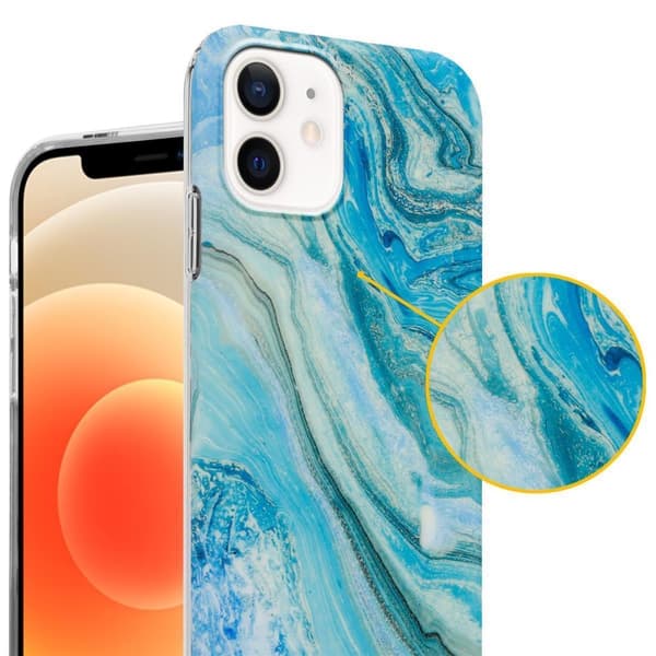 iPhone 12 / 12 PRO Skal Fodral Mobilskydd av TPU-silikon med mosaikmönster