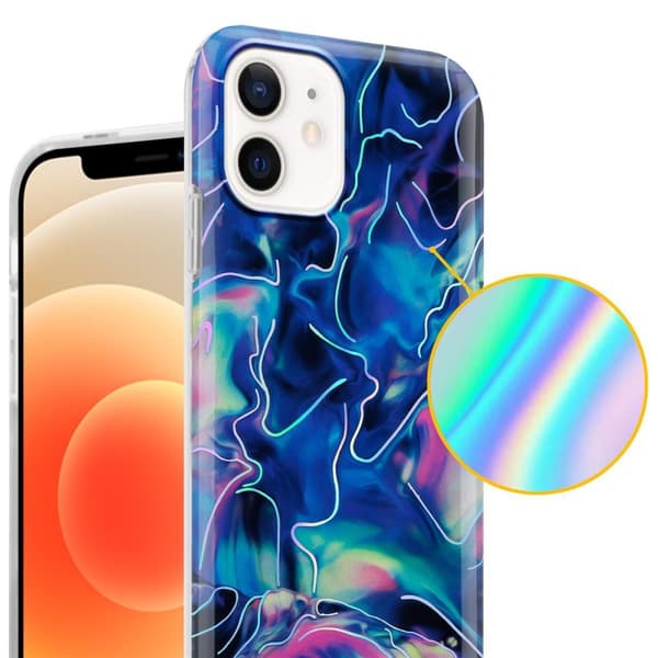 iPhone 12 / 12 PRO Skal Fodral Mobilskydd av TPU-silikon med mosaikmönster