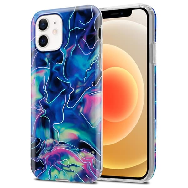iPhone 12 / 12 PRO Skal Fodral Mobilskydd av TPU-silikon med mosaikmönster