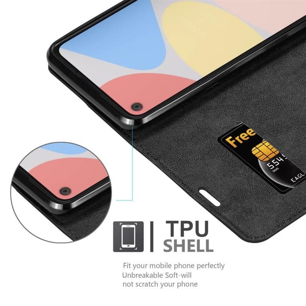 Lommebokdeksel til Google PIXEL 4A Deksel med magnetisk lukking, stativfunksjon og kortlomme