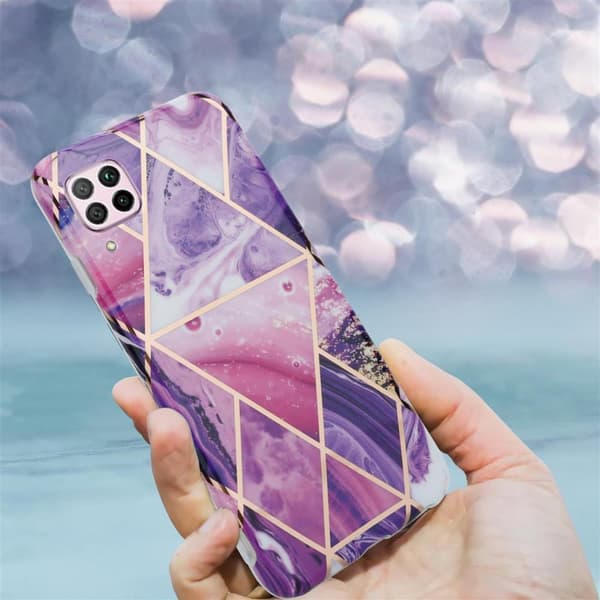 Huawei NOVA 6 SE / P40 LITE / NOVA 7i Skal Fodral Mobilskydd av TPU-silikon med mosaikmönster